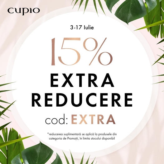 Cupio 15% Extra Reducere la Reducere