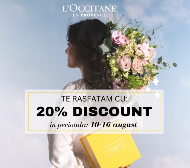 L'occitane 20% Discount la Produsele cu Pret Intreg